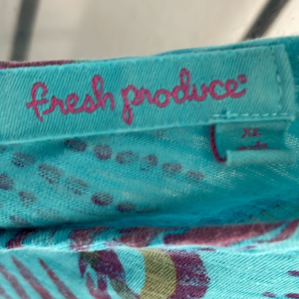 Fresh Produce Tropical Floral Tank Top - Turquoise and Purple - Picture 2 of 7